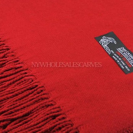 Cashmere Touch Solid  Shawl FW19-01 Dark Red