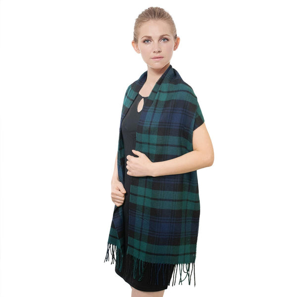 Cashmere Feel Scarf FW#98 Navy/Teal