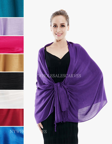 1681S Assorted Colors Pashmina Scarves