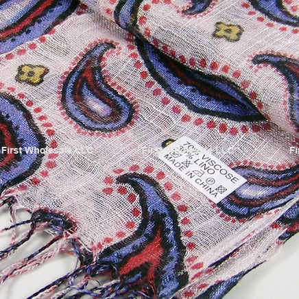 Paisley Pattern Cotton Scarves FW20265S Assorted