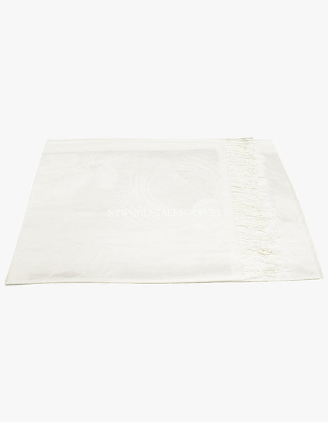 5411  Dual Tone Rose Pashmina White