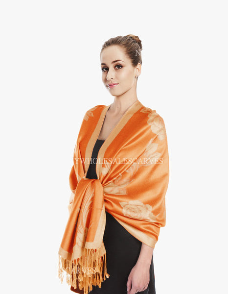 5417 Dual Tone Rose Pashmina Orange