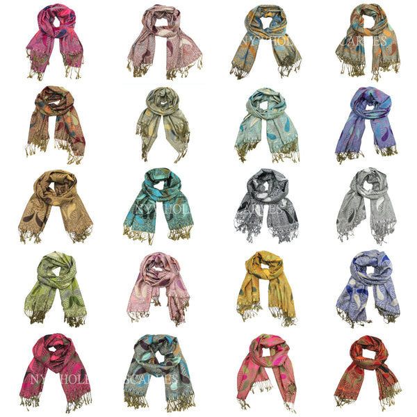 Luxurious Paisley Pashmina FW56S Assorted Colors