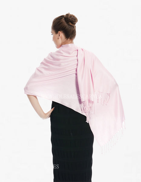 8132 Solid Pashmina Pale Pink