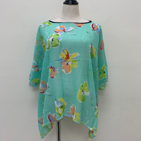 AA010 Floral Pattern Spring & Summer Poncho
