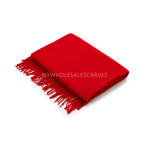 Cashmere Touch Solid Shawl FWAZ19-04 Red