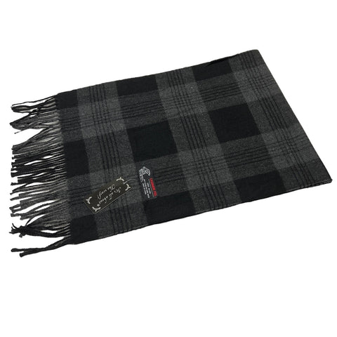 C22-2 CASHMERE FEEL SCARF  CHARCOAL