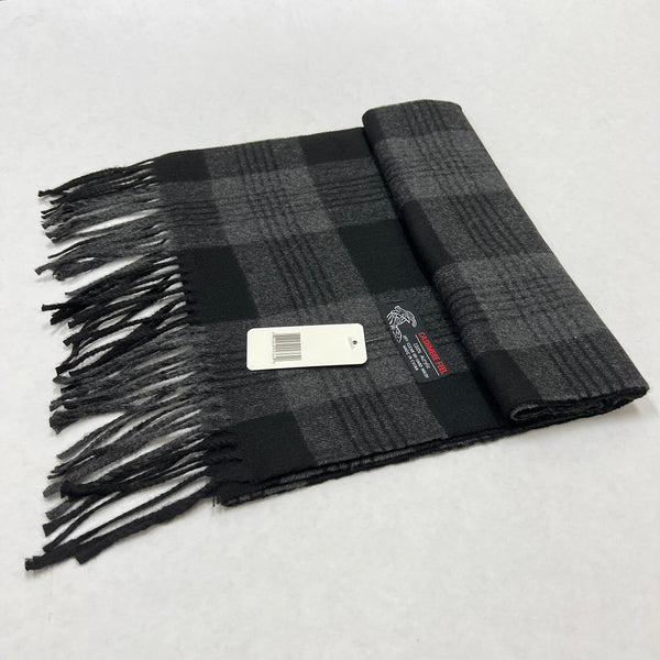 C22-2 CASHMERE FEEL SCARF  CHARCOAL