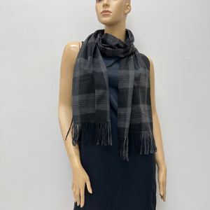 C22-2 CASHMERE FEEL SCARF  CHARCOAL