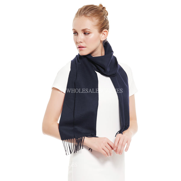 Cashmere Feel Scarf FW19-02 Navy