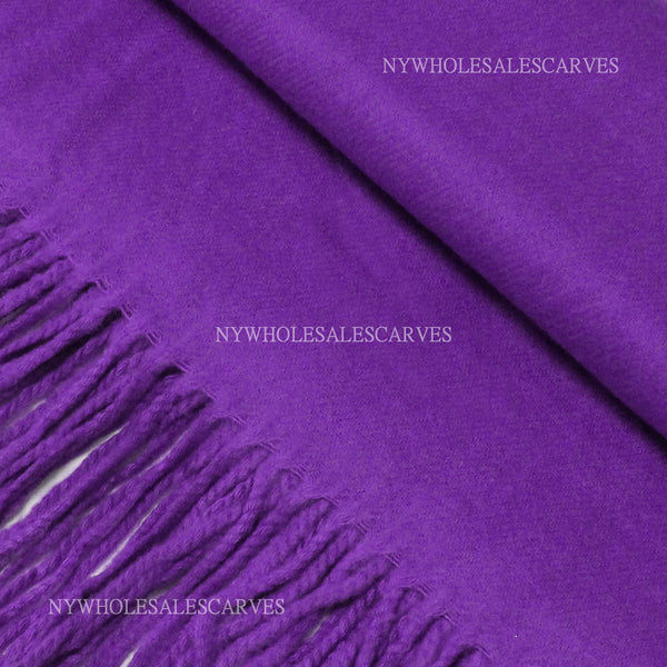 Cashmere Touch Solid Shawl  FWAZ19-21 Purple