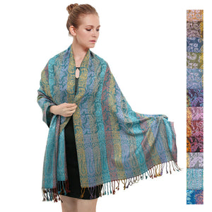 Rainbow Paisley Print Pashmina FW046S Assorted Colors
