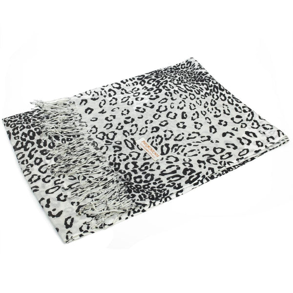 NYW057S  Leopard Print Pashmina Shawl Assorted Colors