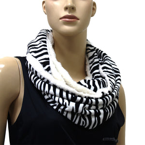 Animal Printed Faux Fur Infinity Scarf #S50022 Assorted