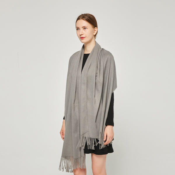 Cashmere Touch Solid Shawl FW231455  Grey