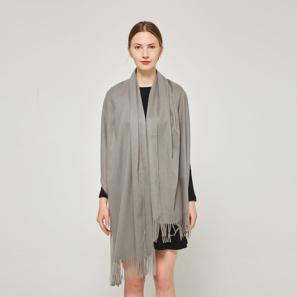 Cashmere Touch Solid Shawl FW231455  Grey