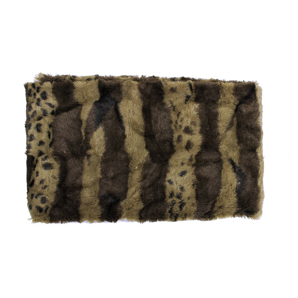 Leopard Faux Fur Infinity Scarf X12603 Assorted Colors