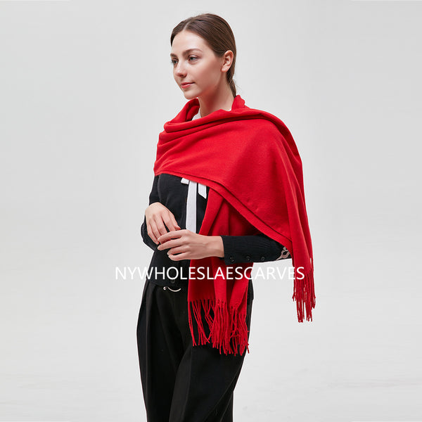 Solid Color Shawl FW22122-5 Red