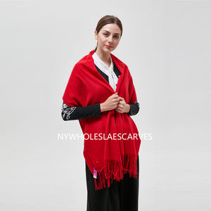 Solid Color Shawl FW22122-5 Red